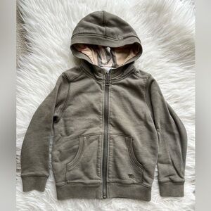 Boys 👦🏻BURBERRY Hooded Cotton Top Jacket Khaki Green Melange size 4T 104cm